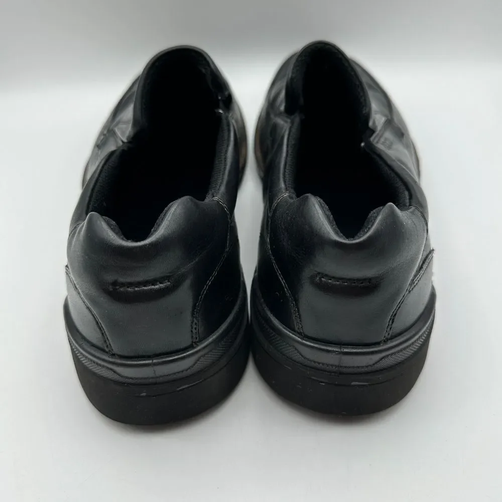 ECCO Black Leather Slip-On Loafers Comfort Dress Casual Shoes Size 47 US 13/13.5